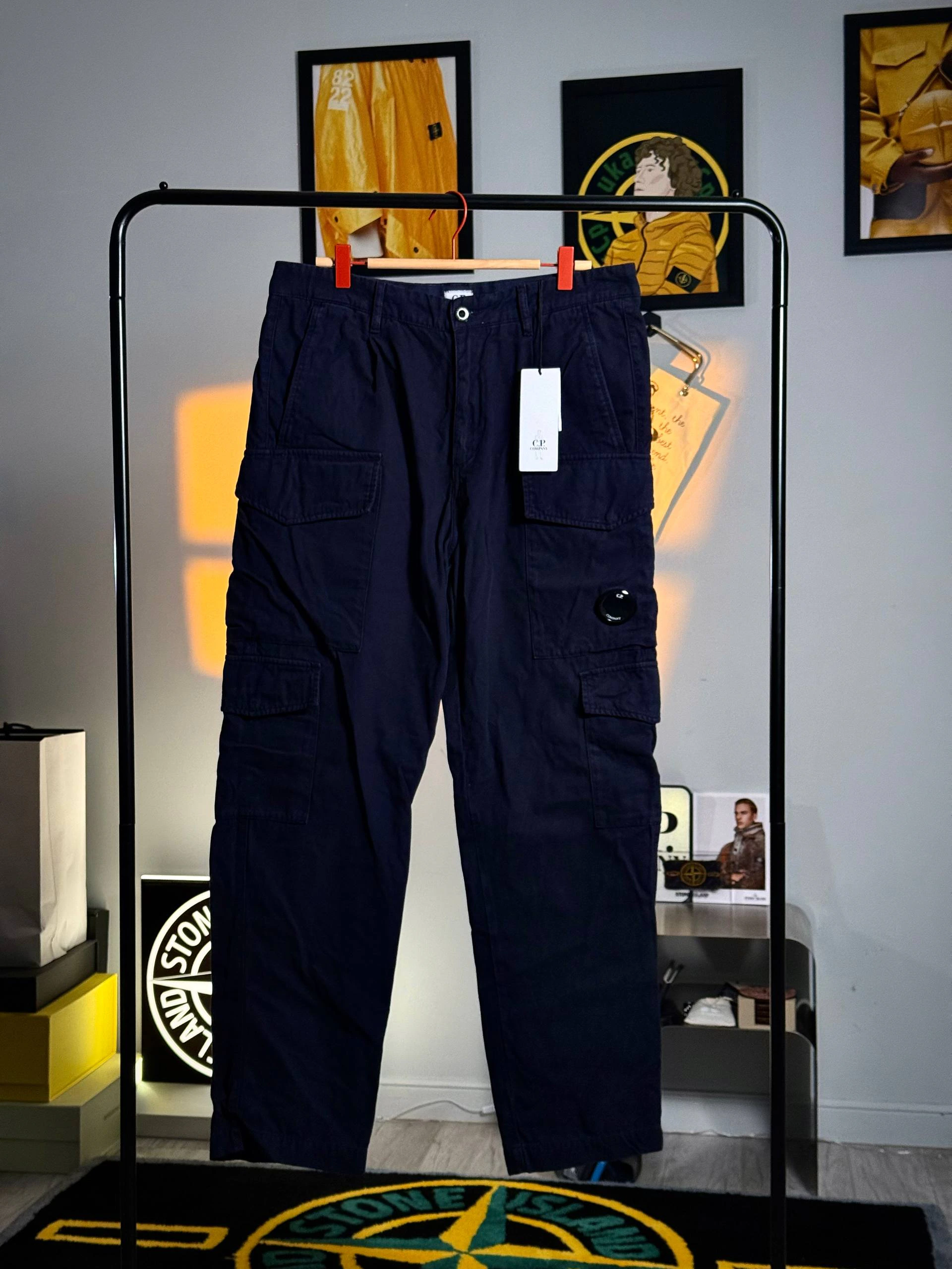C.P. Company Satin Stretch Cargo Pants Army, фото 1