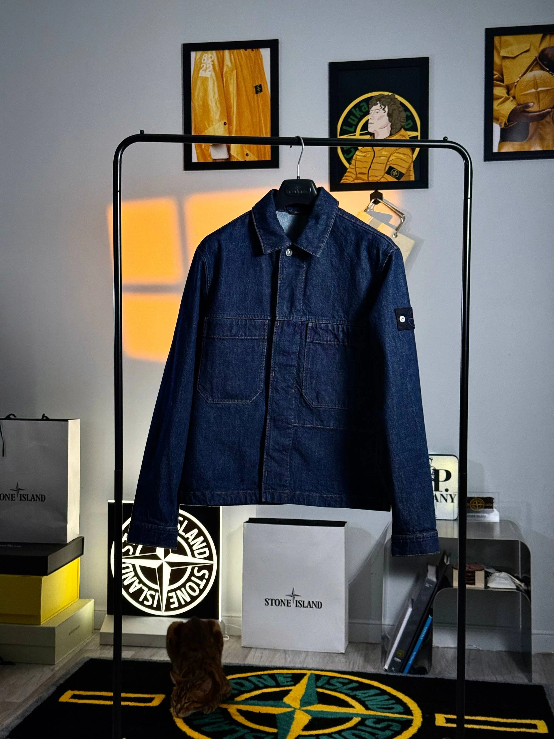 Stone Island Indigo Denim-Rinsed Jacket, фото 1
