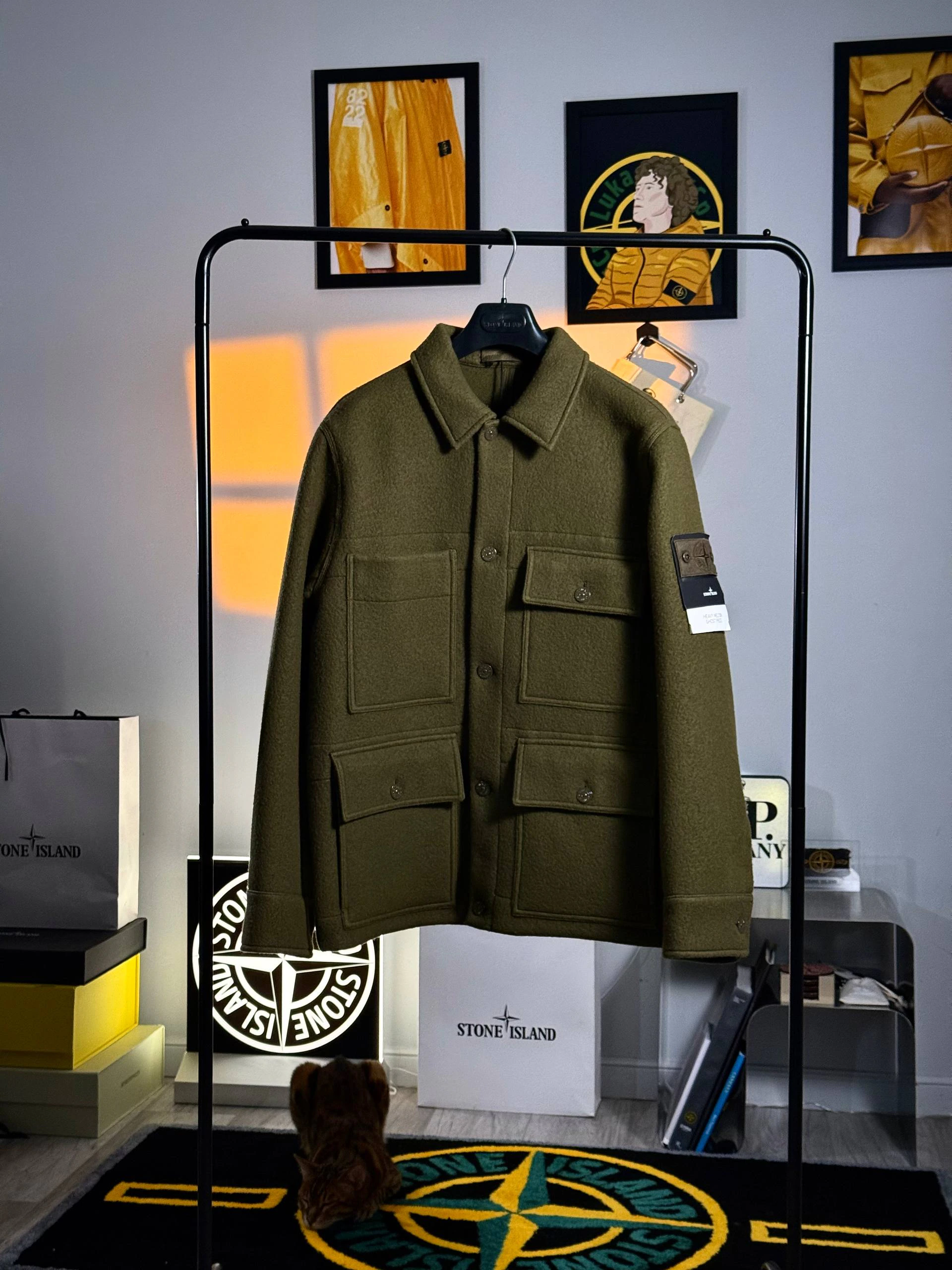 Stone Island Ghost Piece Heavy Melton Wool Ghost Jacket, фото 1