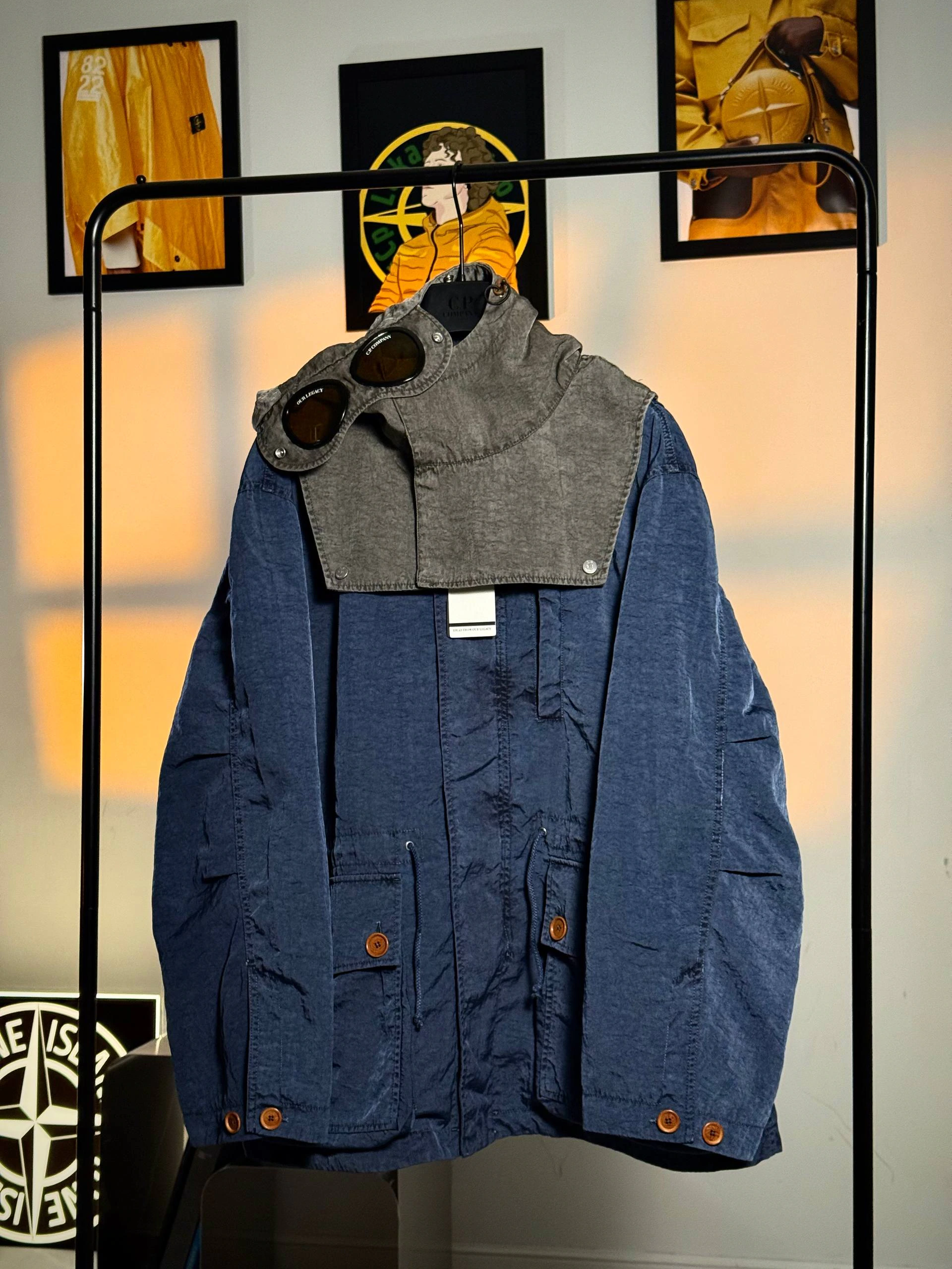 C.P. Company x Our Legacy OXFORD FIELD JACKET and DETACHABLE GOGGLE HOOD, фото 1