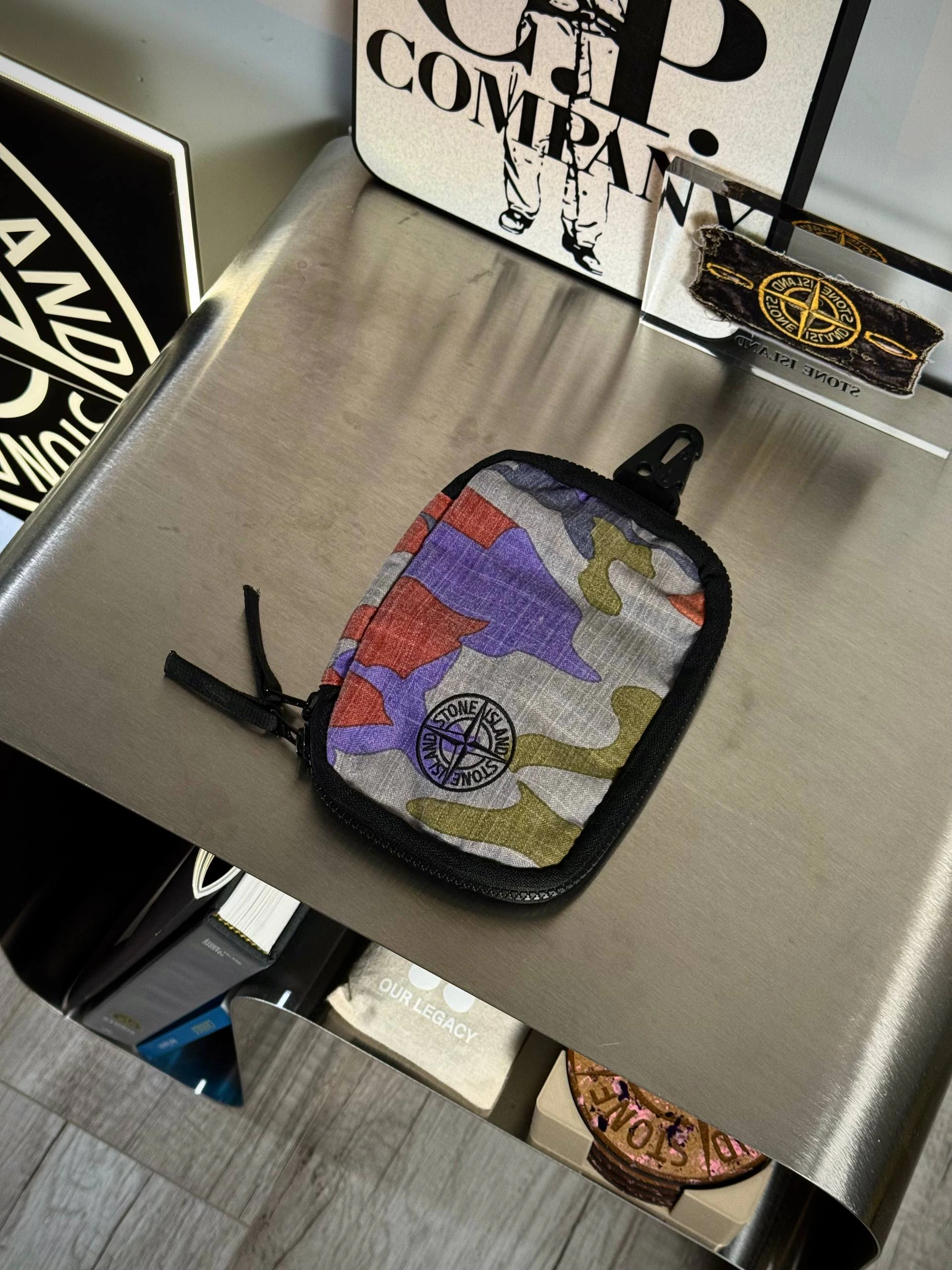 Stone Island Orange & Purple Camo Pouch, фото 1